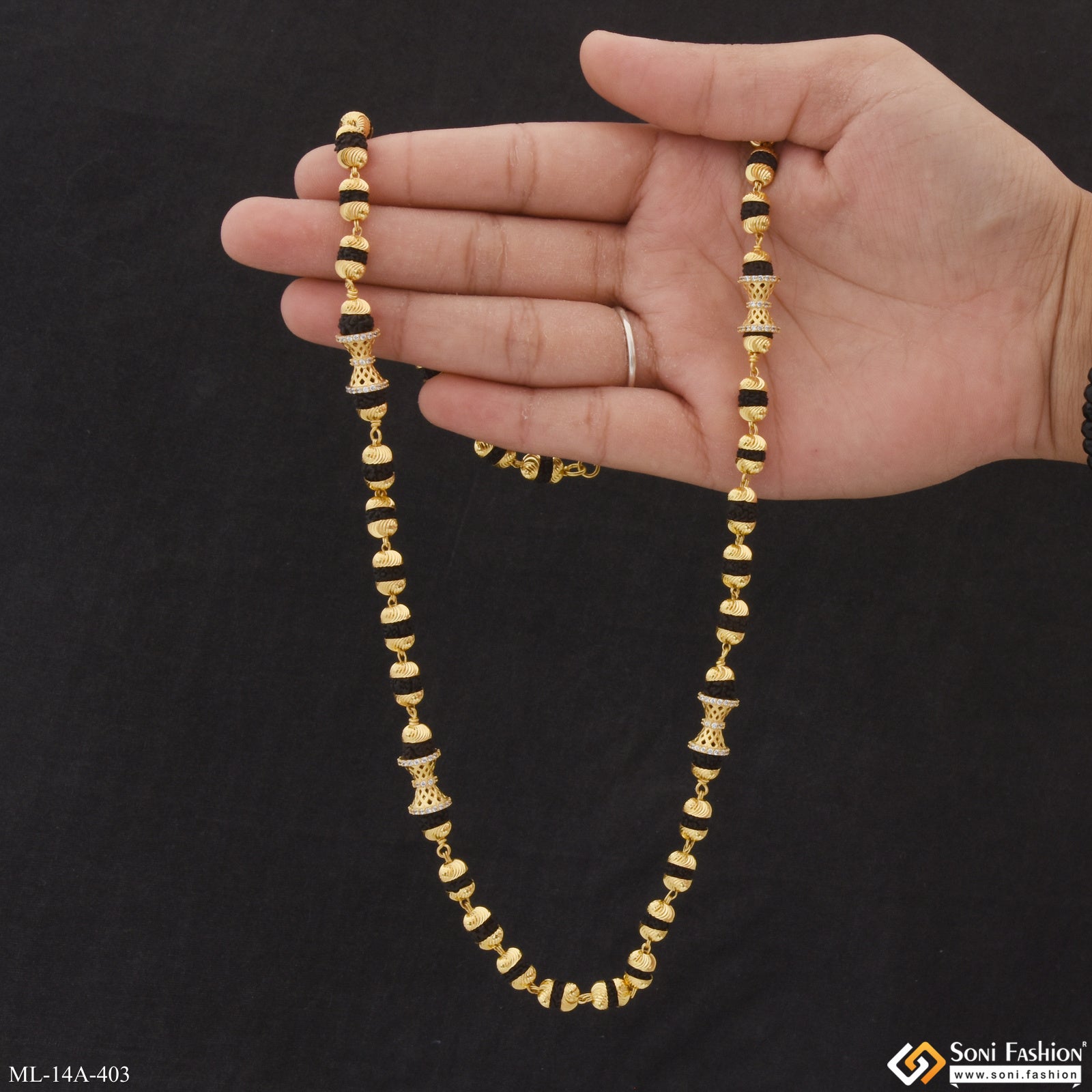 Gold Plated Rudraksha Mala ✅ Buy 1 Get 1 Free ✅