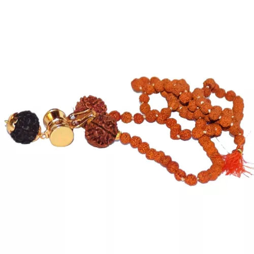 Lord Shiva Trishul Damru Locket with Rudraksha