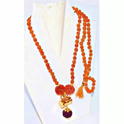 Lord Shiva Trishul Damru Locket with Rudraksha